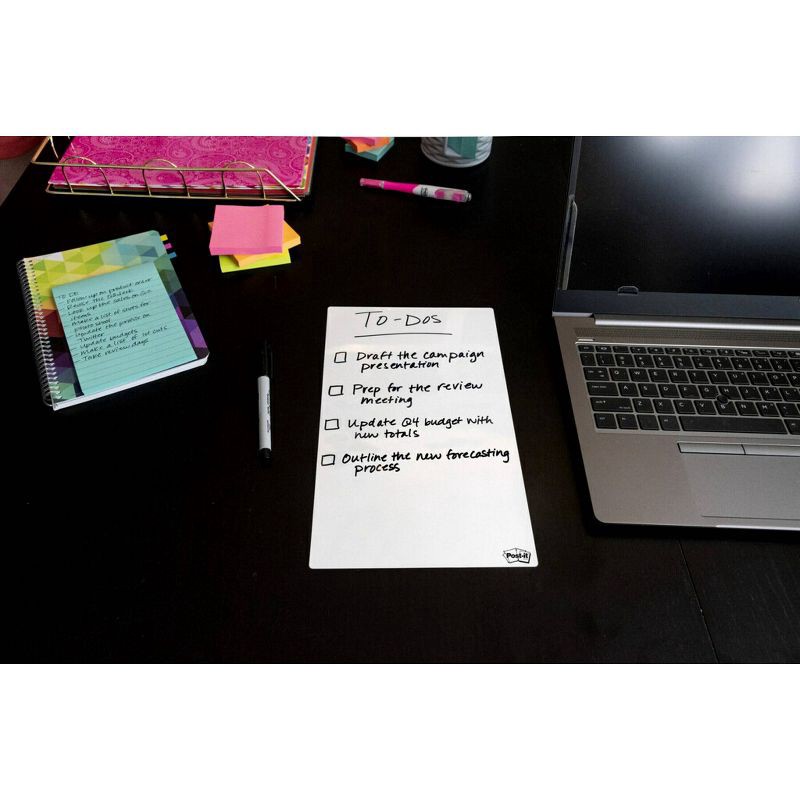 slide 6 of 10, Post-it 3pk 7" x 11.3" Super Sticky Dry Erase Sheets, 3 ct