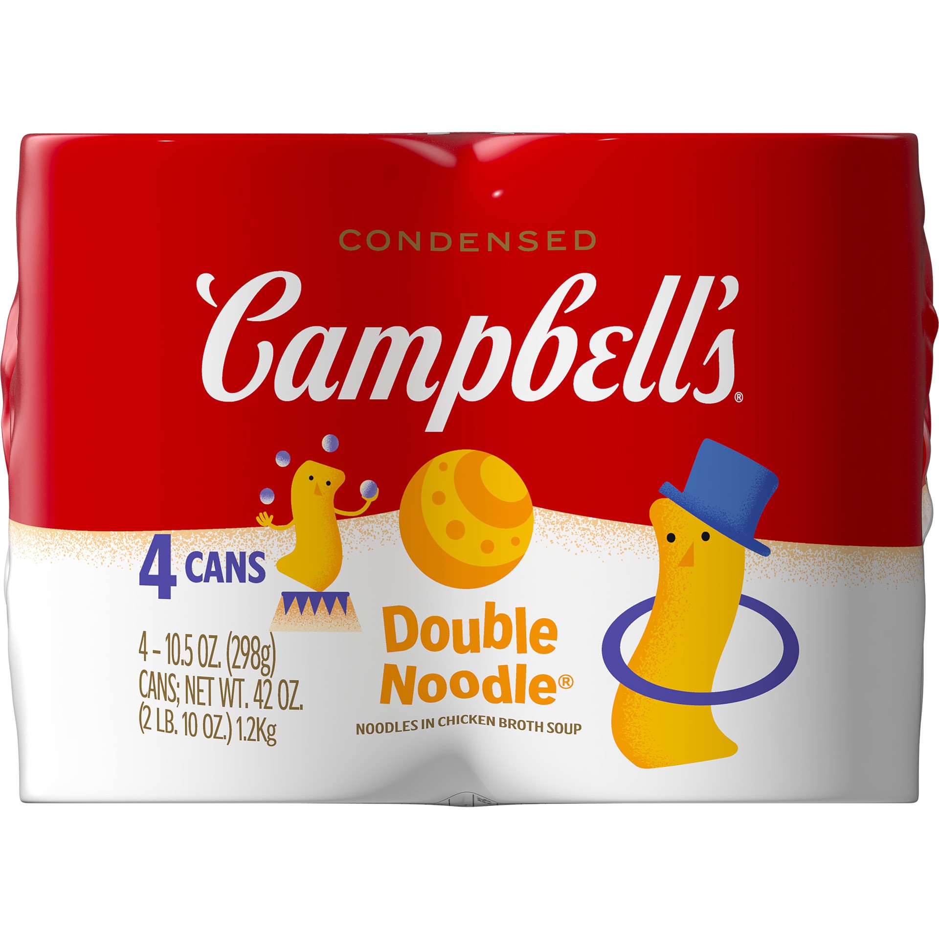 slide 3 of 5, Campbell's Campbell''s Condensed Kids Double Noodle Soup, 10.5 oz Can (4 Pack), 4 ct