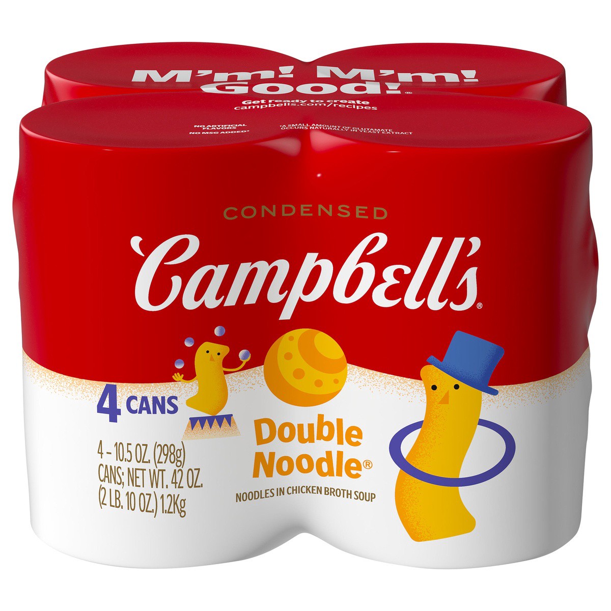 slide 1 of 5, Campbell's Campbell''s Condensed Kids Double Noodle Soup, 10.5 oz Can (4 Pack), 4 ct