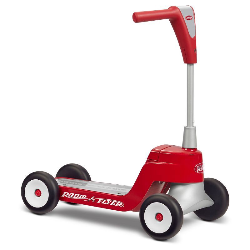 slide 5 of 10, Radio Flyer Scoot 2 Scooter - Red: Steel & Plastic, Ages 1-4, 44.1 lbs Capacity, 44.1 lb
