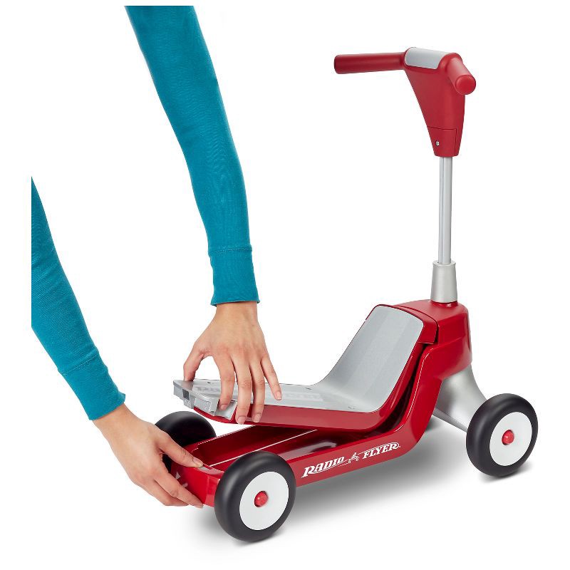 slide 10 of 10, Radio Flyer Scoot 2 Scooter - Red: Steel & Plastic, Ages 1-4, 44.1 lbs Capacity, 44.1 lb