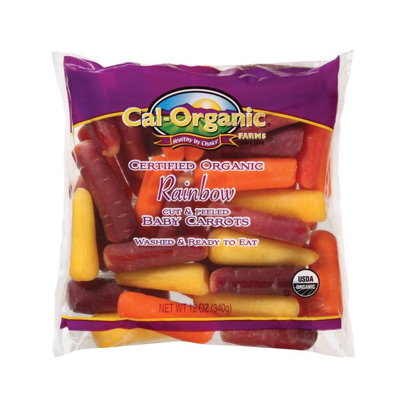 slide 2 of 4, Organic Rainbow Baby Carrots - 12oz, 12 oz