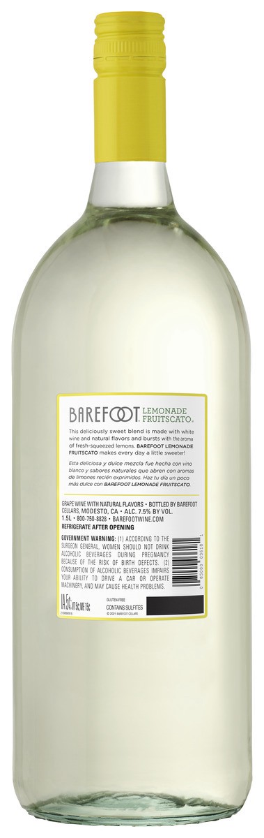 slide 2 of 3, Barefoot Fruitscato Lemonade Wine 1.5L   , 1.50 liter