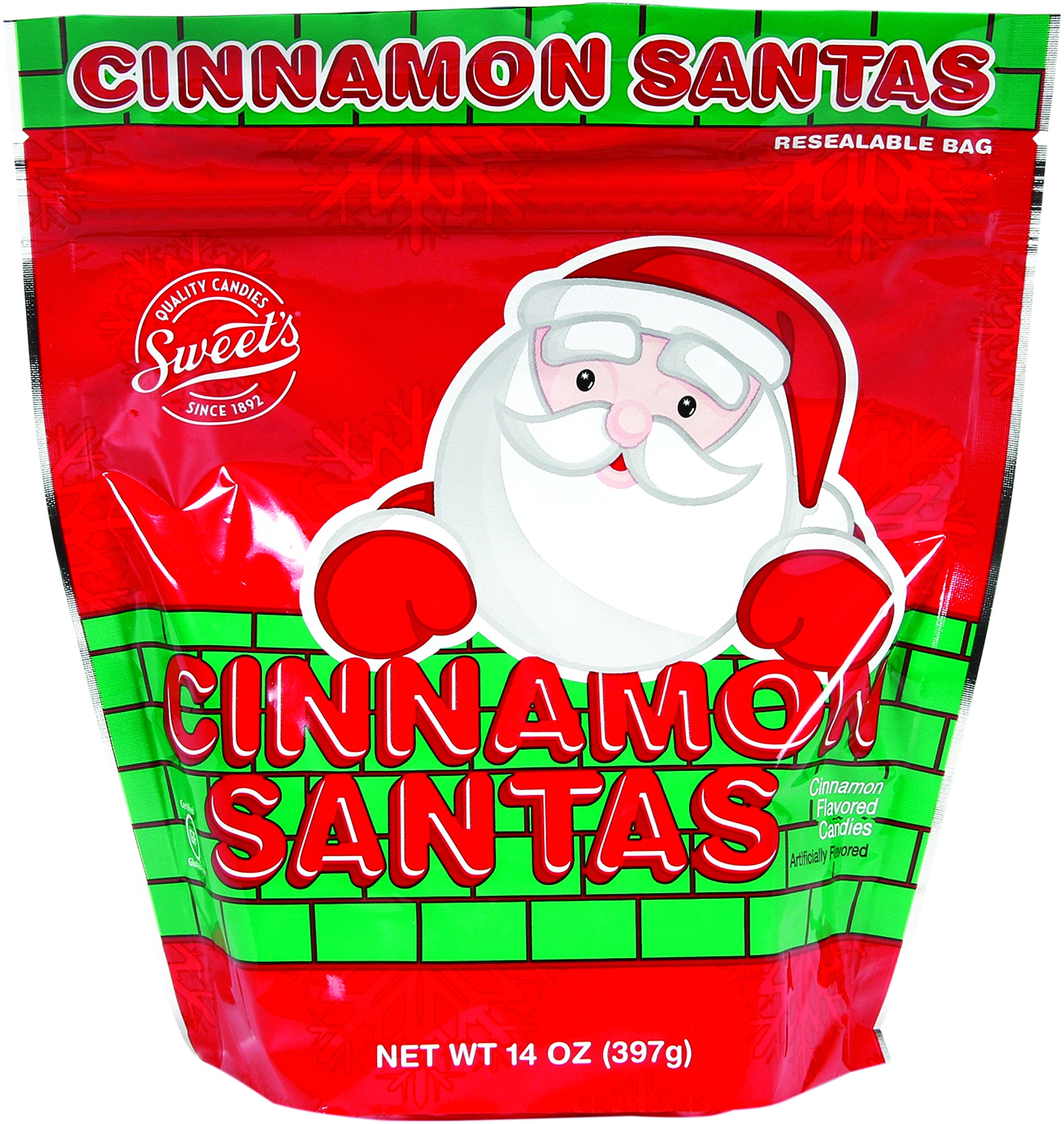 slide 1 of 1, Sweet's Cinnamon Santas, 14 oz