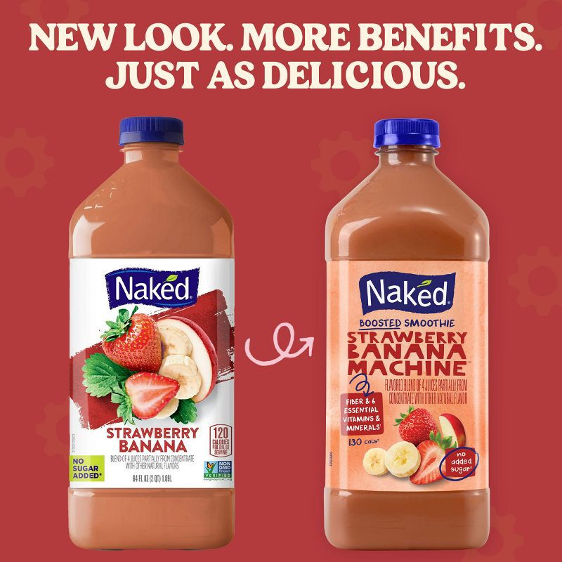 slide 2 of 11, Naked Juice Smoothie Strawberry Banana - 64 fl oz, 64 fl oz