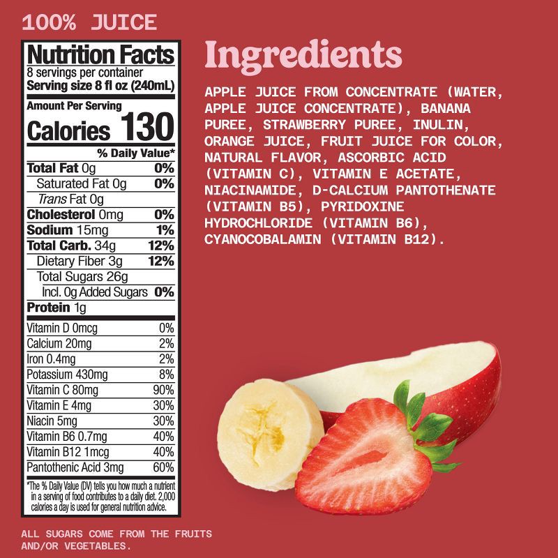 slide 9 of 11, Naked Juice Smoothie Strawberry Banana - 64 fl oz, 64 fl oz