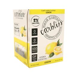 Carbliss Premium Cocktails, Lemon 4pk