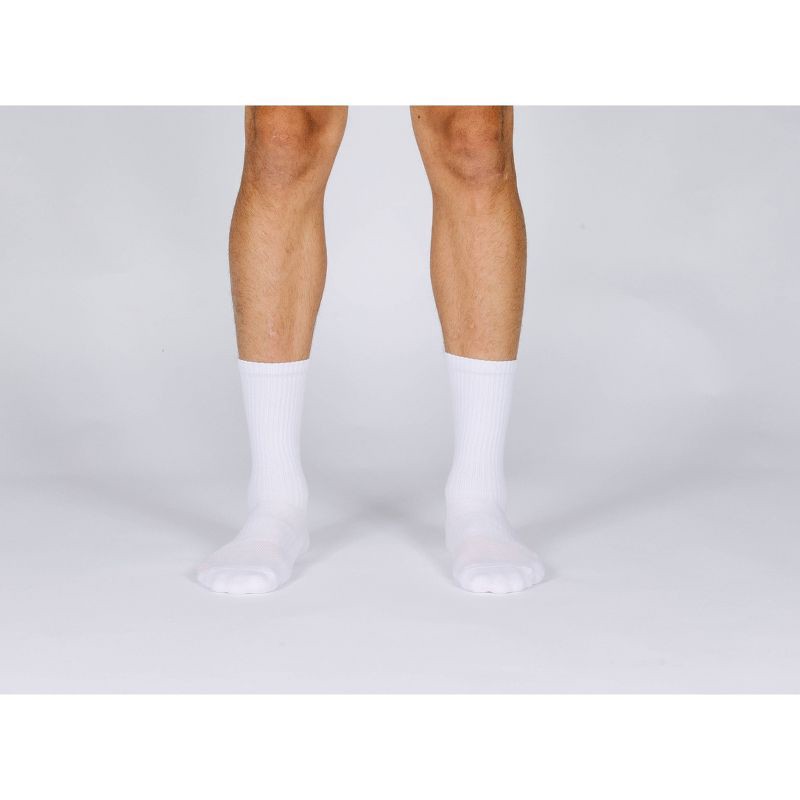 slide 3 of 4, Pair of Thieves Men's Solid Crew Socks 3pk - White 6-12, 3 ct