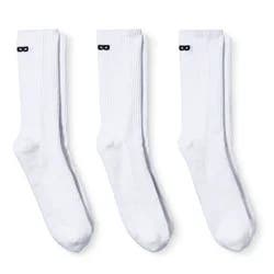 Pair of Thieves Men's Solid Crew Socks 3pk - White 6-12