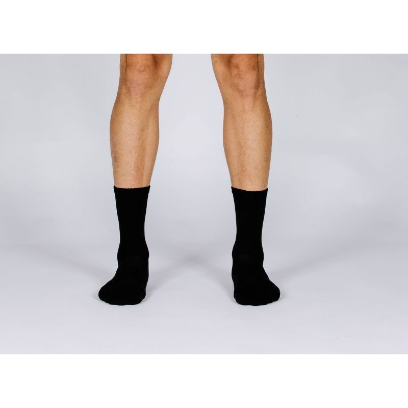 slide 3 of 4, Pair of Thieves Men's Solid Crew Socks 3pk - Black 8-12, 3 ct