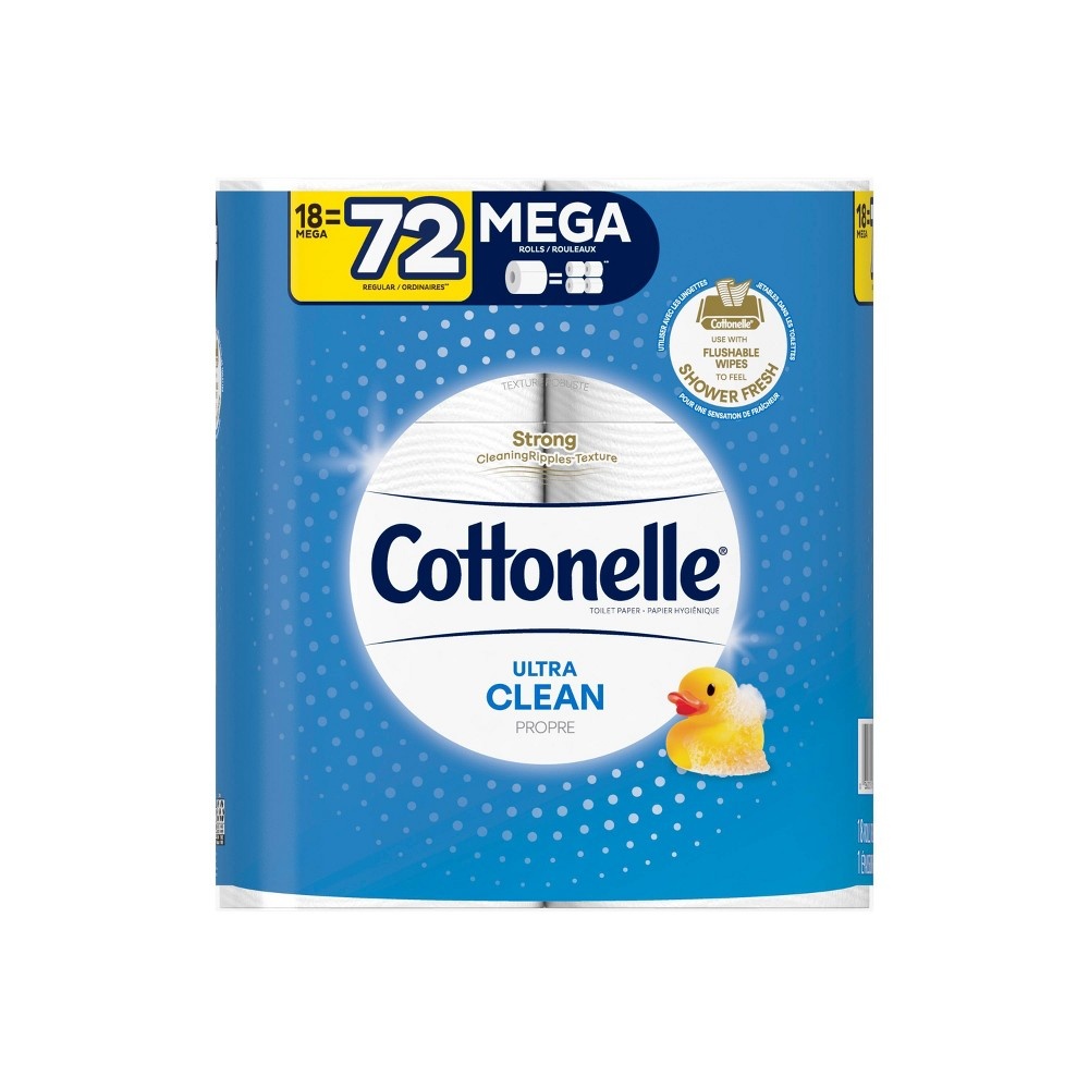 slide 8 of 11, Cottonelle Ultra CleanCare Toilet Paper - 18 Mega Rolls, 6120 ct