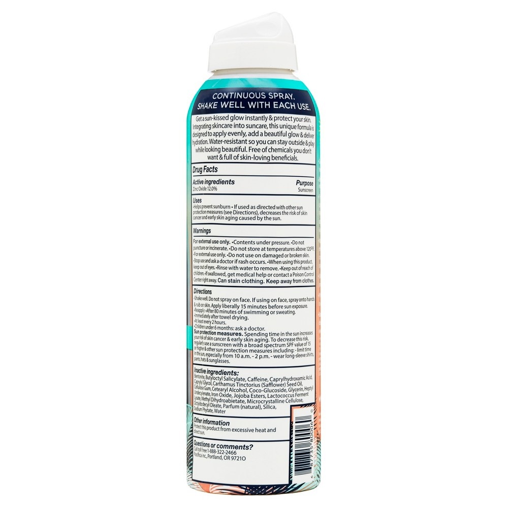 slide 3 of 3, Pacifica Bronzing Spray Mineral Sunscreen - SPF, 30 ct; 6 fl oz