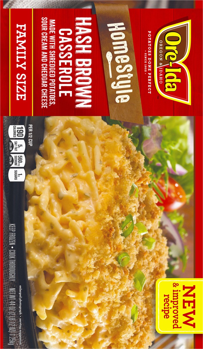 slide 3 of 14, Ore-Ida Home Style Hash Brown Casserole Frozen Side Dish Family Size, 44 oz Box, 44 oz