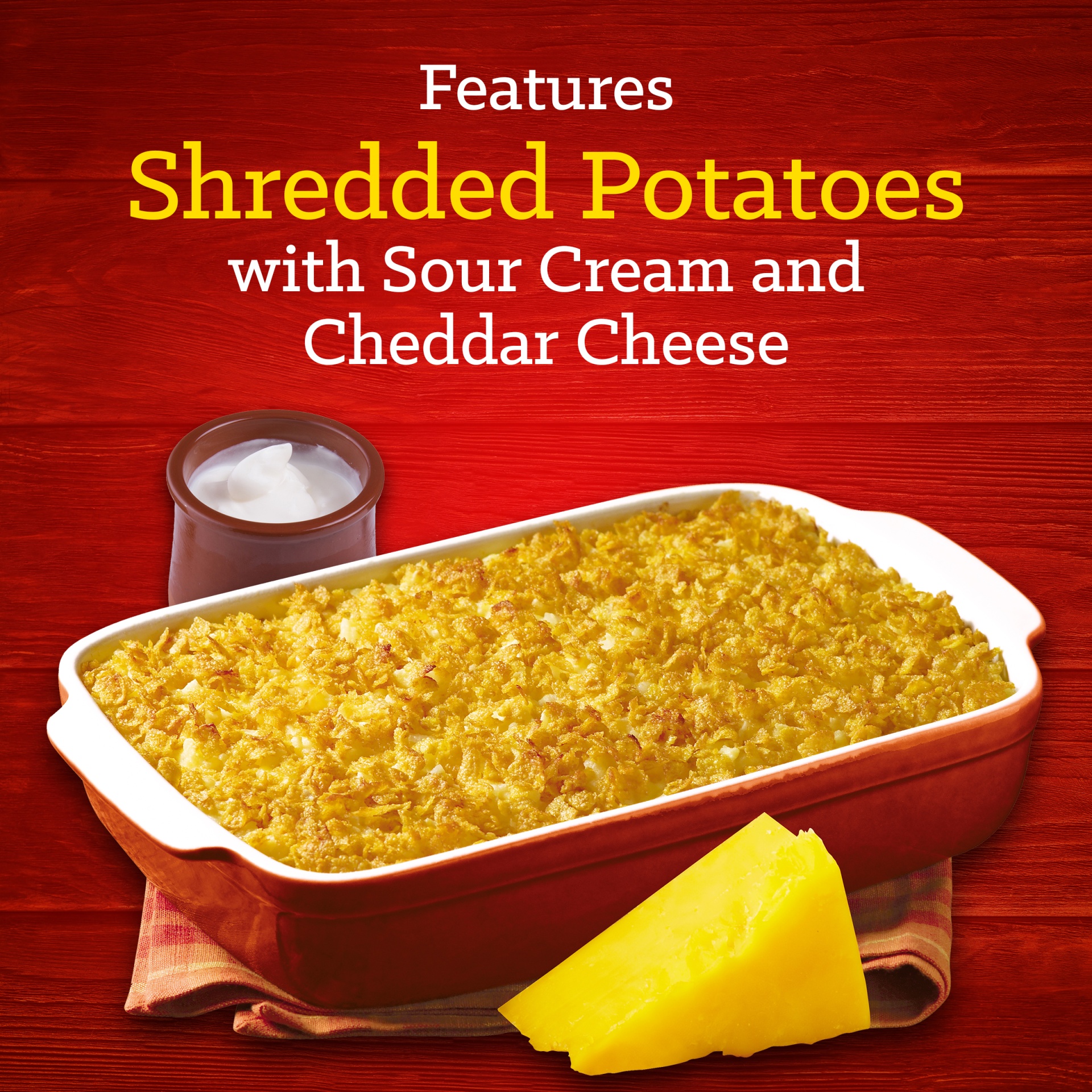 Ore ida home style hash brown casserole frozen side dish family size 44
