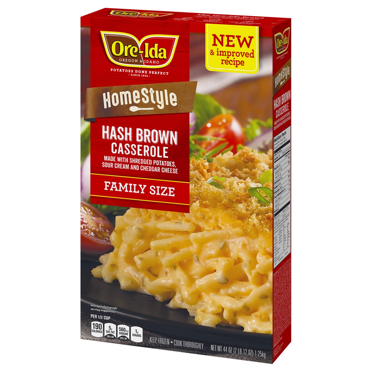 slide 13 of 14, Ore-Ida Home Style Hash Brown Casserole Frozen Side Dish Family Size, 44 oz Box, 44 oz