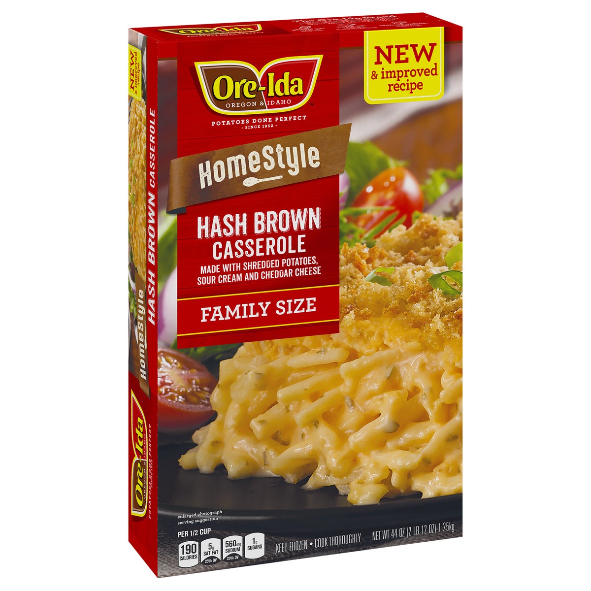 slide 9 of 14, Ore-Ida Home Style Hash Brown Casserole Frozen Side Dish Family Size, 44 oz Box, 44 oz