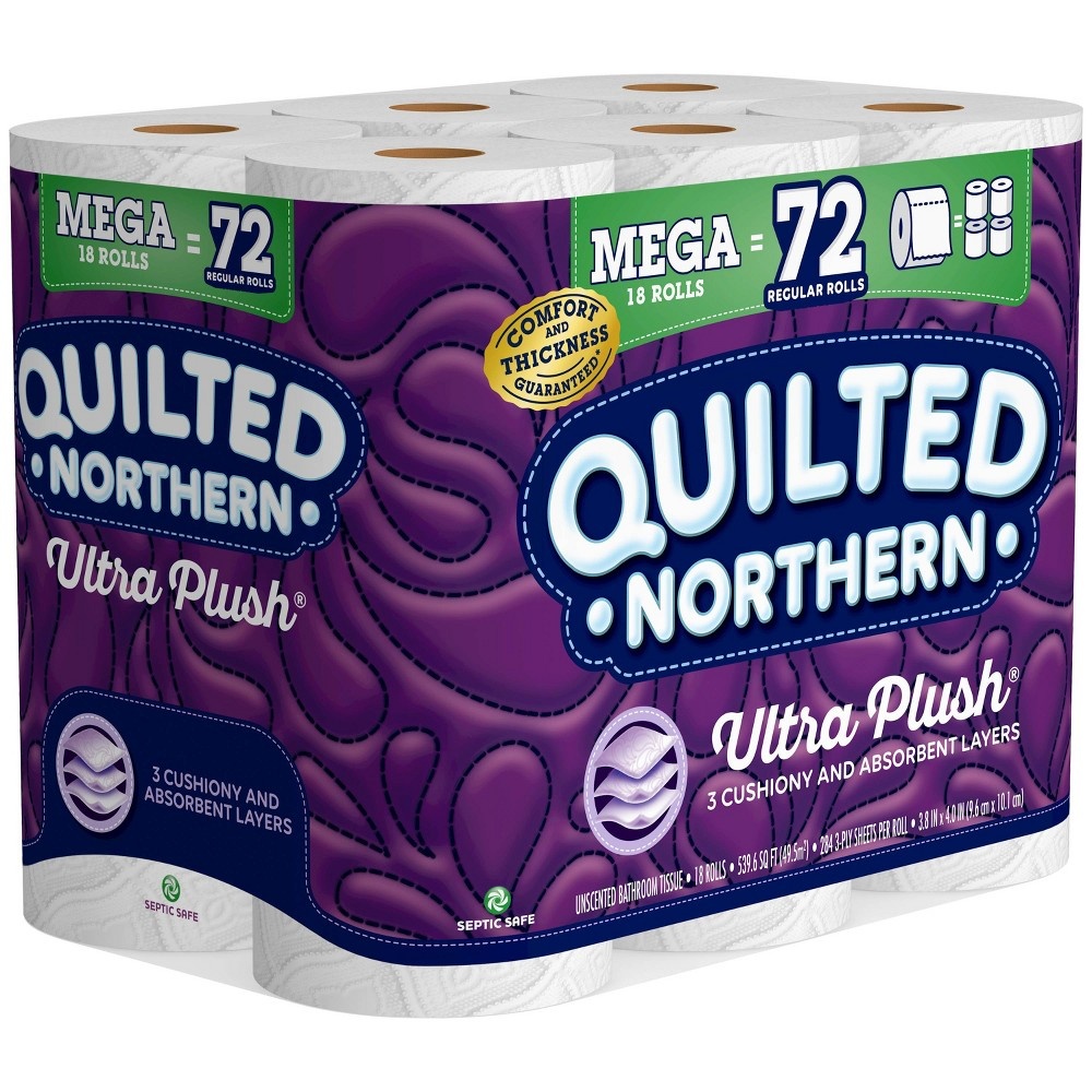 slide 4 of 4, Quilted Northern Ultra Plush Toilet Paper - 18 Mega Rolls, 1 ct