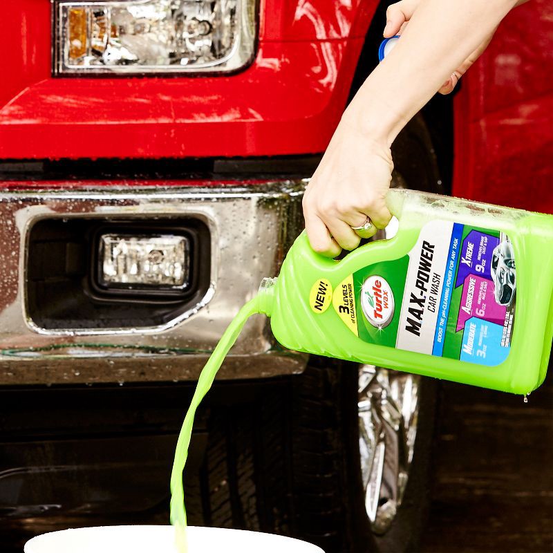 slide 4 of 9, Turtle Wax MAX-Power Car Wash 100 fl oz: Liquid Automotive Cleaner, Removes Grease & Dirt, Scented Car Soap, 100 fl oz