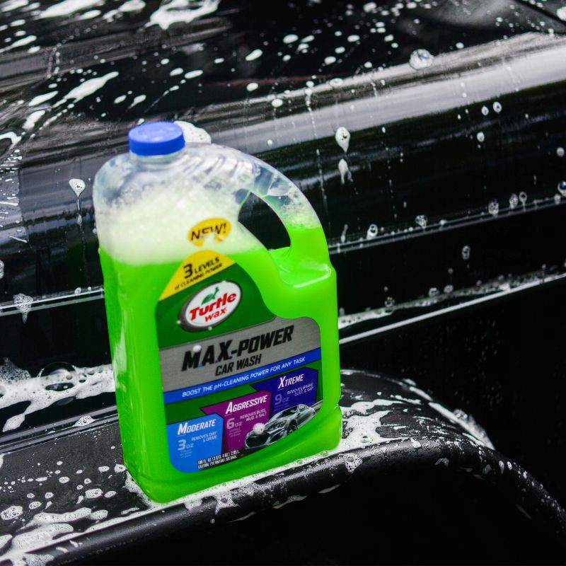 slide 5 of 9, Turtle Wax MAX-Power Car Wash 100 fl oz: Liquid Automotive Cleaner, Removes Grease & Dirt, Scented Car Soap, 100 fl oz