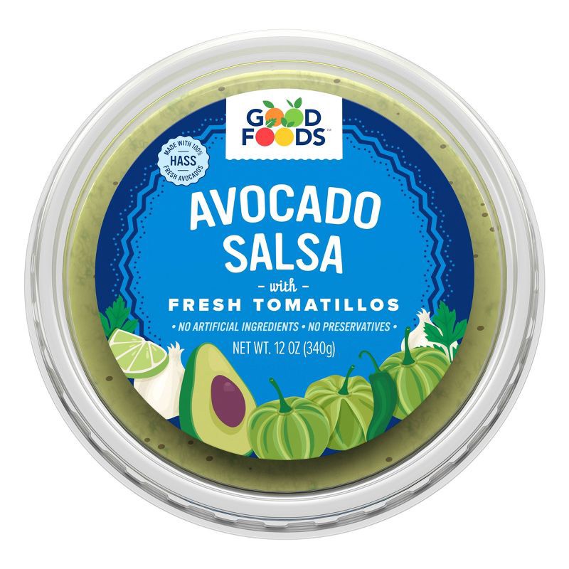 slide 1 of 9, Good Foods Tomatillo Avocado Salsa - 12oz, 12 oz