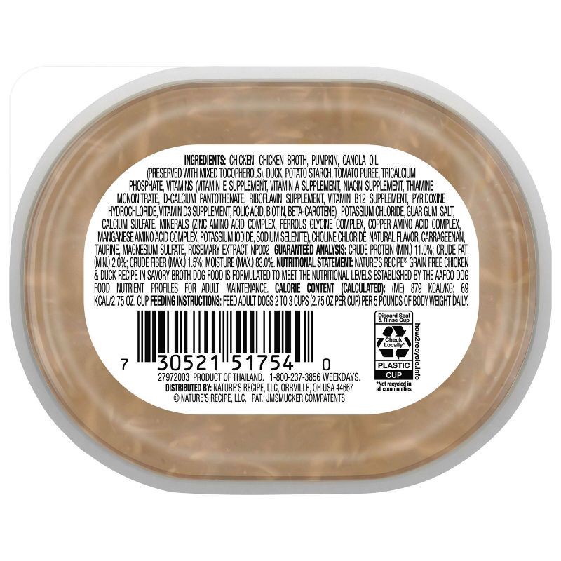slide 3 of 7, Nature's Recipe Grain Free Chicken & Duck Wet Dog Food in Wholesome Broth - 2.75oz, 2.75 oz