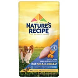 Nature's Recipe Grain Free Chicken, Sweet Potato & Pumpkin Recipe Small Breed Adult Dry Dog Food - 4lbs