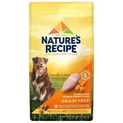 Nature's Recipe Grain Free Chicken, Sweet Potato & Pumpkin Recipe Adult Dry Dog Food - 4lbs