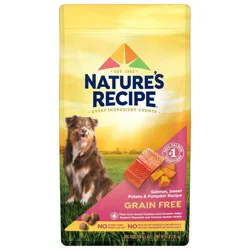 Nature's Recipe Grain Free Salmon, Sweet Potato & Pumpkin Recipe Dry Dog Food - 4lbs