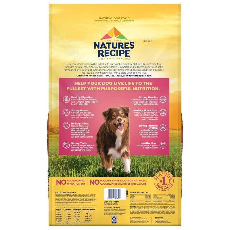 slide 2 of 8, Nature's Recipe Grain Free Salmon, Sweet Potato & Pumpkin Recipe Dry Dog Food - 24lbs, 24 lb