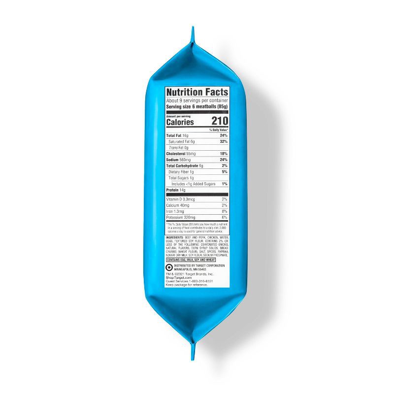 slide 2 of 3, Swedish Style Beef & Pork Meatballs - Frozen - 26oz - Good & Gather™, 26 oz