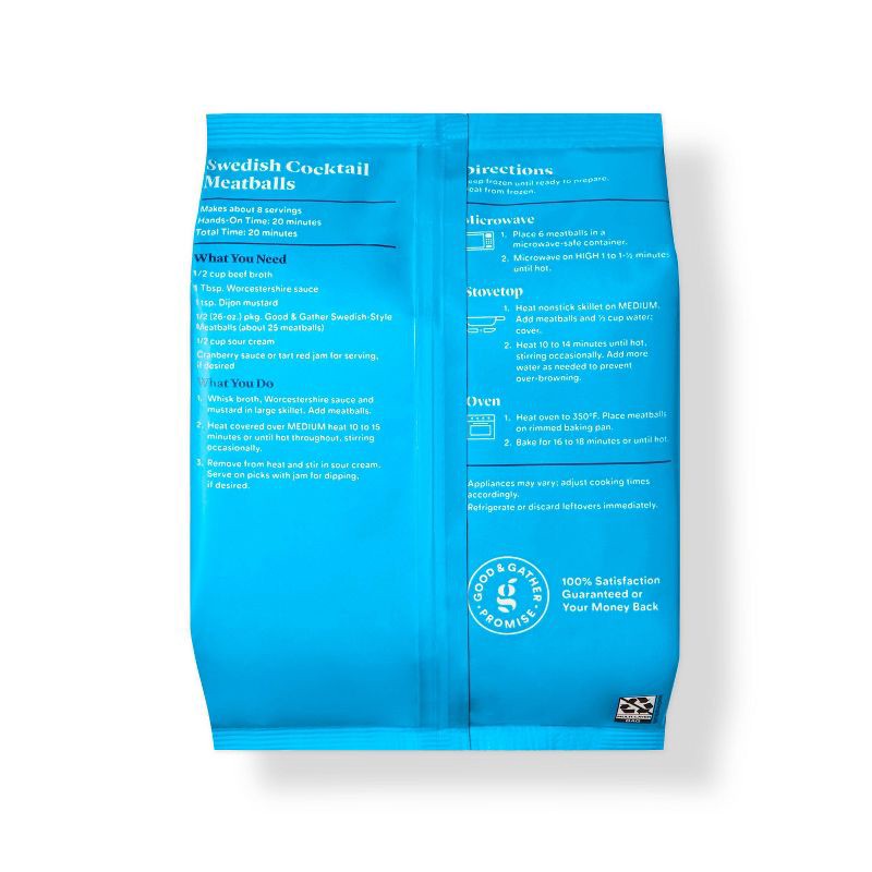 slide 3 of 3, Swedish Style Beef & Pork Meatballs - Frozen - 26oz - Good & Gather™, 26 oz
