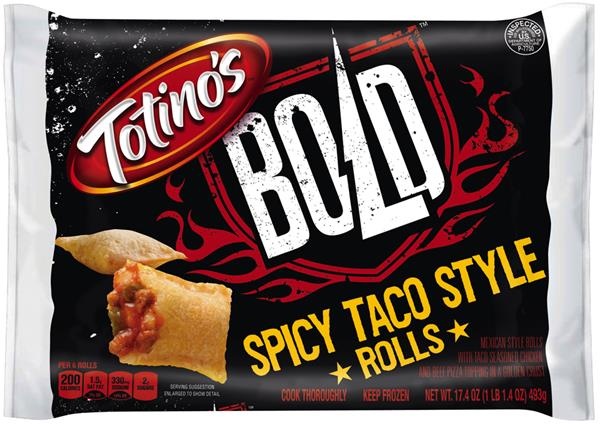 slide 1 of 1, Totino's Bold Spicy Taco Style Rolls, 17.4 oz