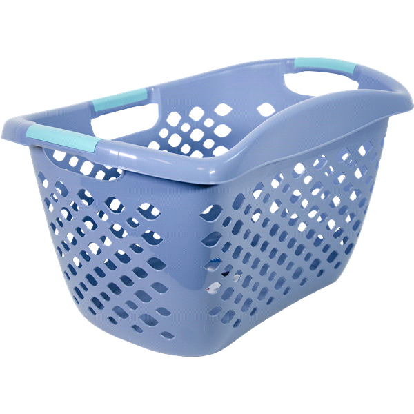 slide 1 of 1, Hip-Grip Large Laundry Basket in Blue Gray from Home Logic, 1 ct