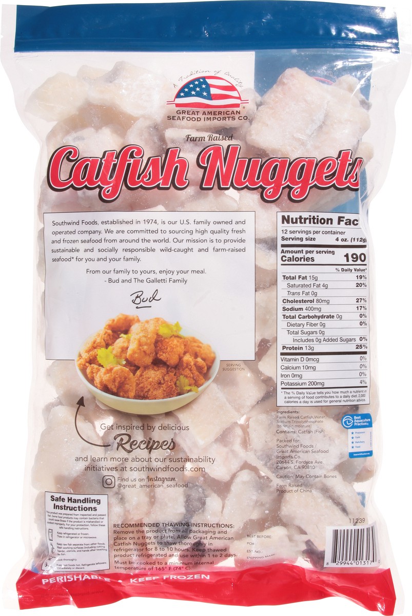 slide 14 of 14, Great American Seafood Imports Co. Skinless Catfish Nuggets 48 oz, 48 oz