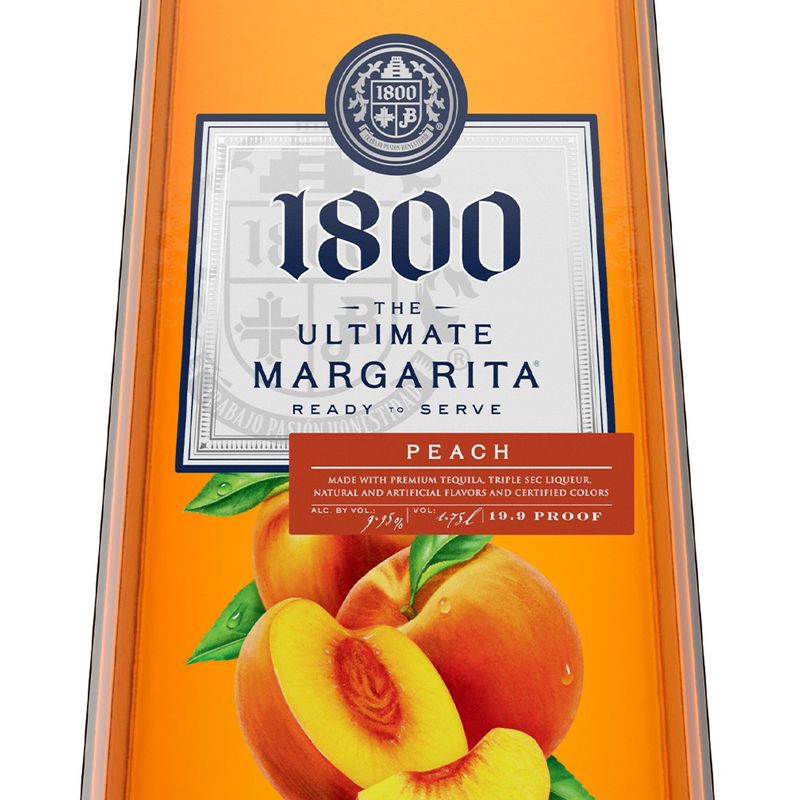 slide 2 of 9, 1800 Ultimate Peach Margarita - 1.75L Bottle, 1.75 liter