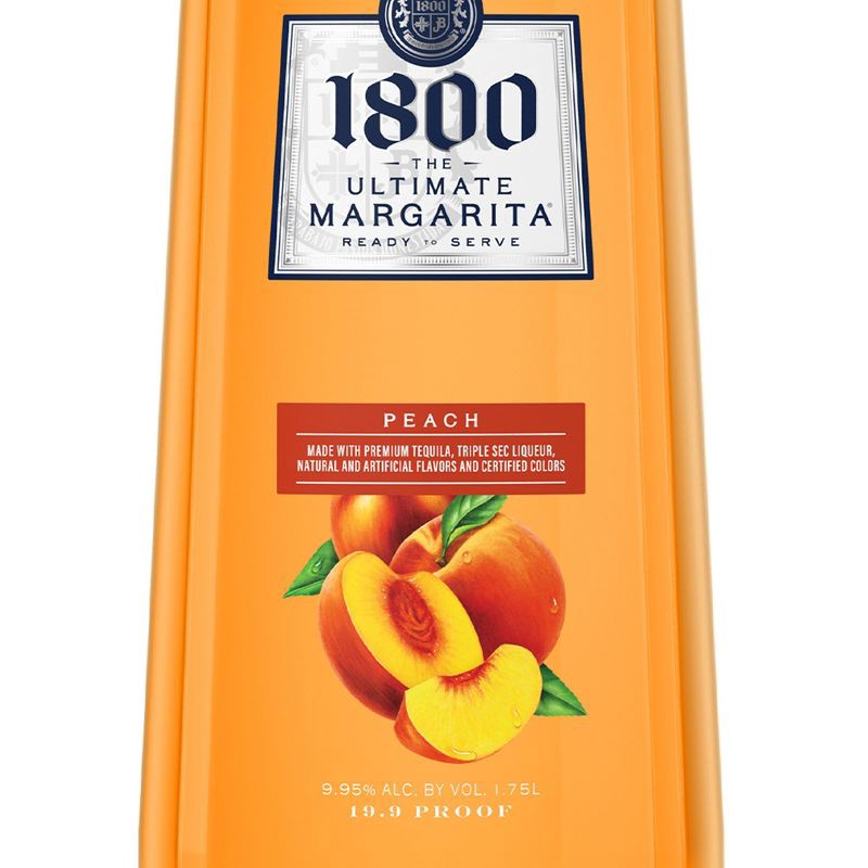 slide 3 of 9, 1800 Ultimate Peach Margarita - 1.75L Bottle, 1.75 liter