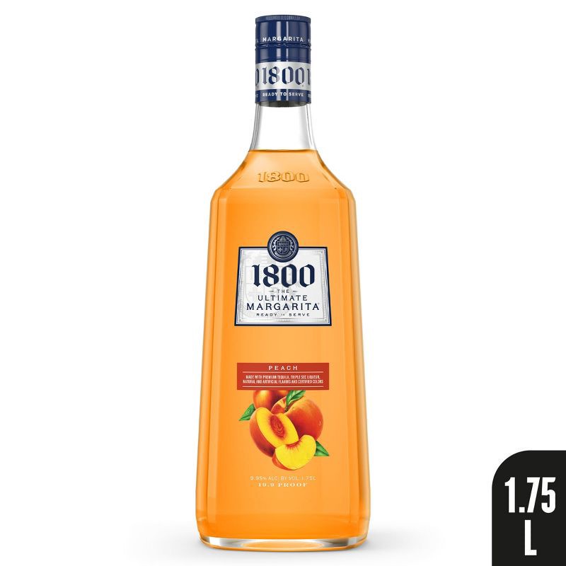 slide 5 of 9, 1800 Ultimate Peach Margarita - 1.75L Bottle, 1.75 liter