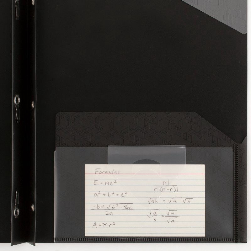 Five Star 2 Pocket Plastic Folder with Prongs Black 1 ct Shipt