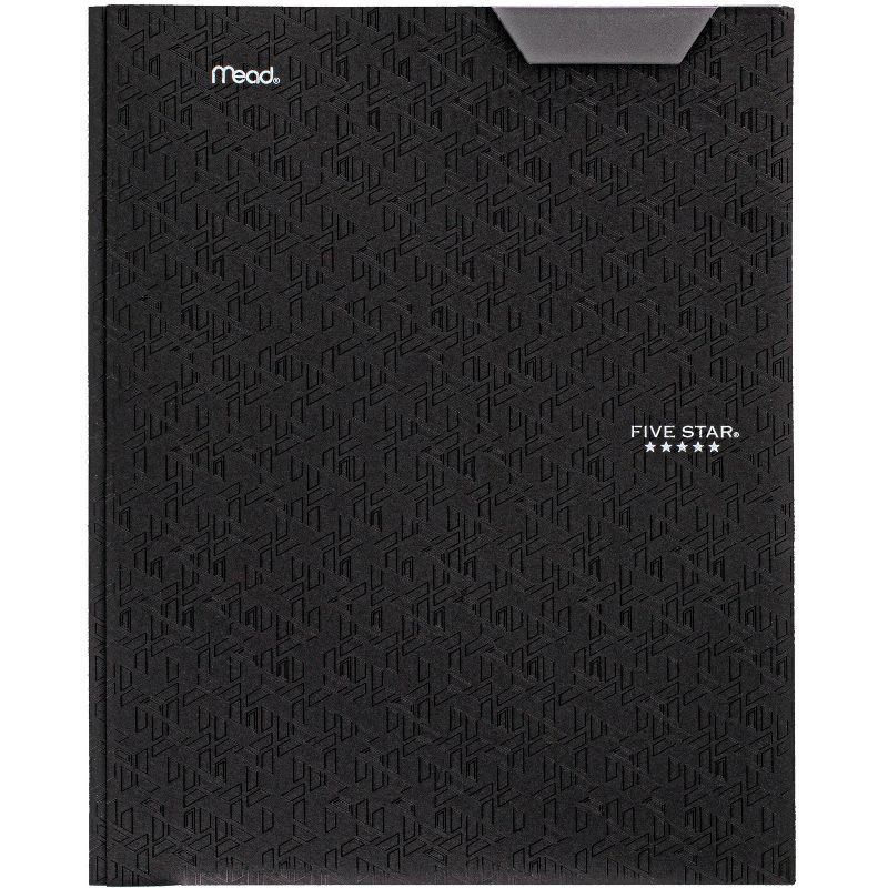 slide 6 of 8, Five Star 2 Pocket Plastic Folder with Prongs Black, 1 ct