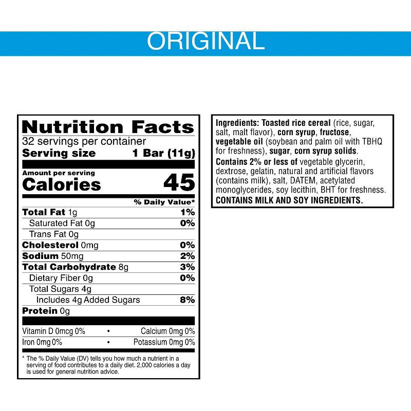 slide 3 of 9, Rice Krispies Treats Original Mini Squares - 12.4oz/32ct, 12.4 oz, 32 ct