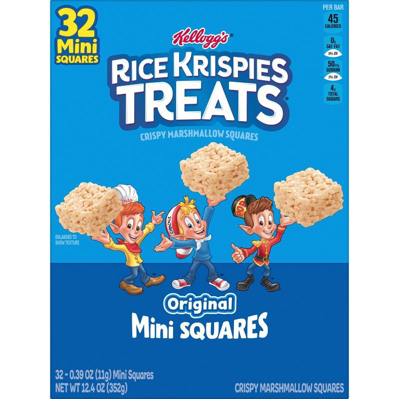 slide 7 of 9, Rice Krispies Treats Original Mini Squares - 12.4oz/32ct, 12.4 oz, 32 ct