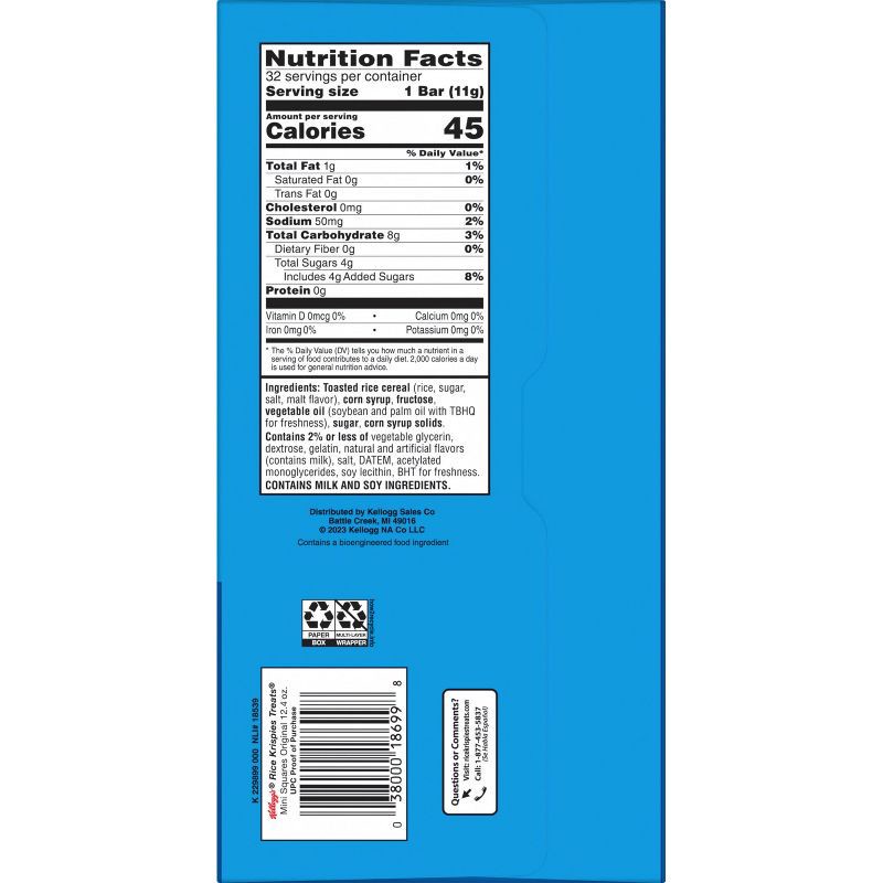 slide 7 of 9, Rice Krispies Treats Original Mini Squares - 32ct, 32 ct