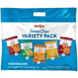 Meijer MIEIJER POTATO CHIPS VARIETY PACK 18 CT/1 OZ