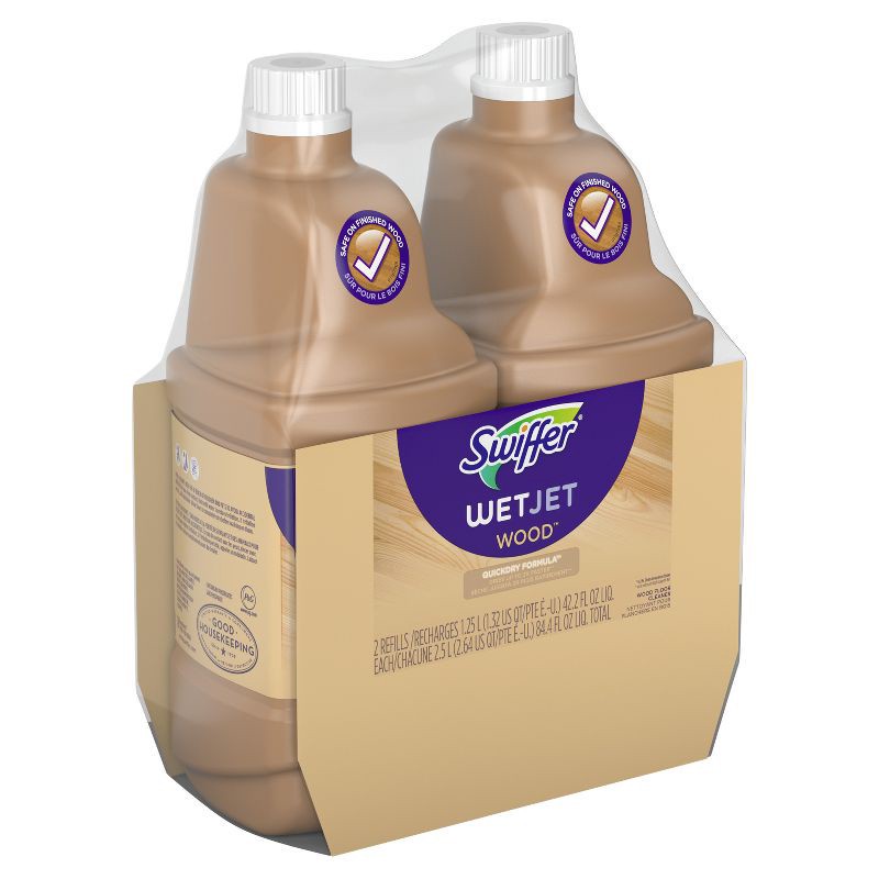 slide 3 of 8, Swiffer WetJet Liquid Refill - Wood - 84.4 fl oz/2ct, 84.4 fl oz, 2 ct