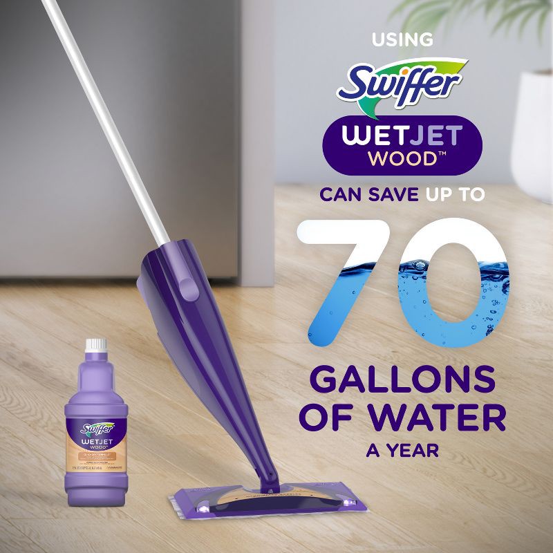 slide 5 of 7, Swiffer WetJet Liquid Refill - Wood - 84.4 fl oz/2ct, 84.4 fl oz, 2 ct