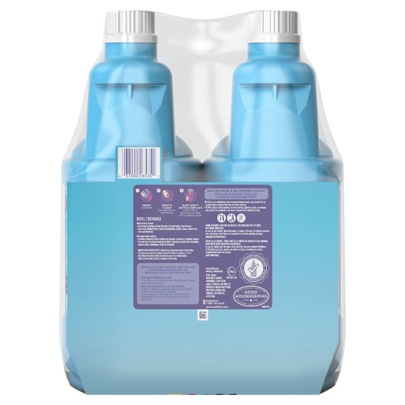 slide 7 of 8, Swiffer Wet Jet Multi-Purpose Cleaner - Fresh - 84.4 fl oz/2ct, 84.4 fl oz, 2 ct