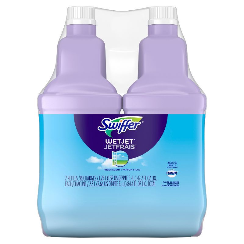 slide 8 of 11, Swiffer Wet Jet Multi-Purpose Cleaner - Fresh - 84.4 fl oz/2ct, 84.4 fl oz, 2 ct