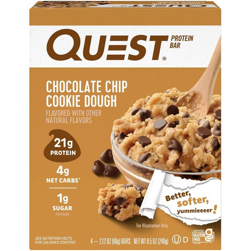 slide 1 of 6, Quest Nutrition Protein Bar - Chocolate Chip Cookie Dough - 4ct, 4 ct