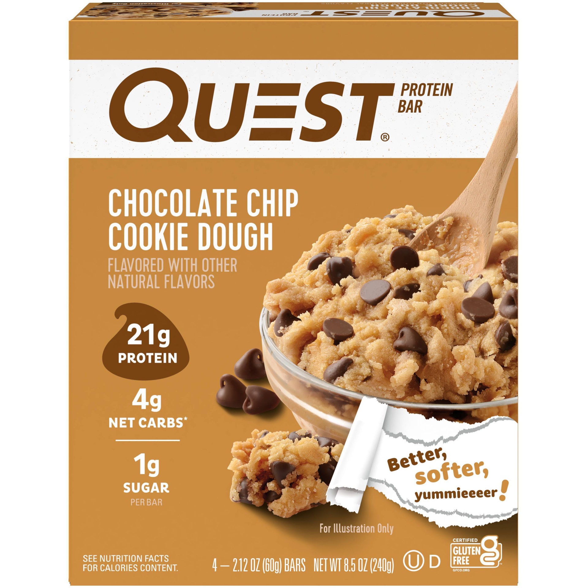 slide 1 of 6, Quest Nutrition Quest Protein Bar - Chocolate Chip Cookie Dough - 4ct, 4 ct