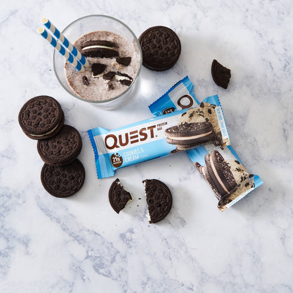 slide 5 of 5, Quest Nutrition Quest Protein Bar - Cookies & Cream - 4ct, 8.5 oz